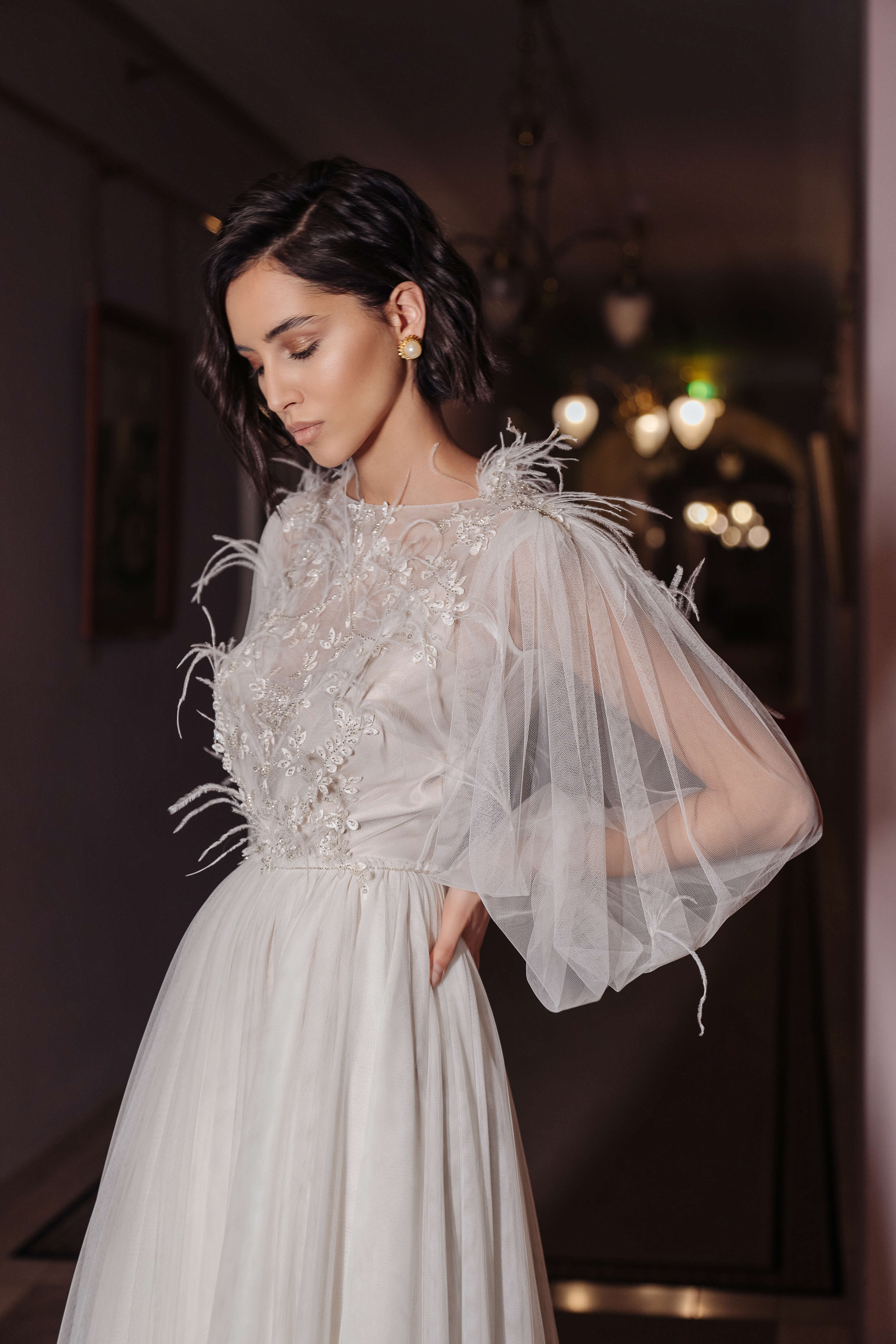 Купить свадебное платье «Розо» Анже Этуаль из коллекции Влюбиться 2022 года в салоне «Мэри Трюфель»