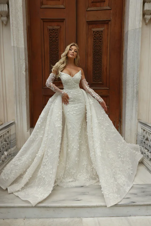Wedding dresses with flowers