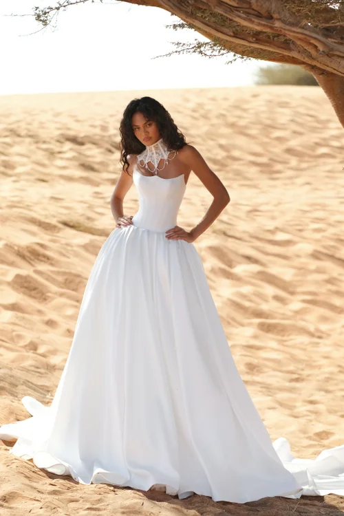 Лучшие атласные свадебные платья