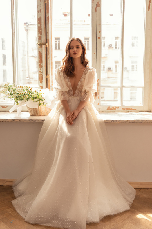 Купить свадебное платье «Флора» Евы Лендел из коллекции 2022 в «Мэри Трюфель»