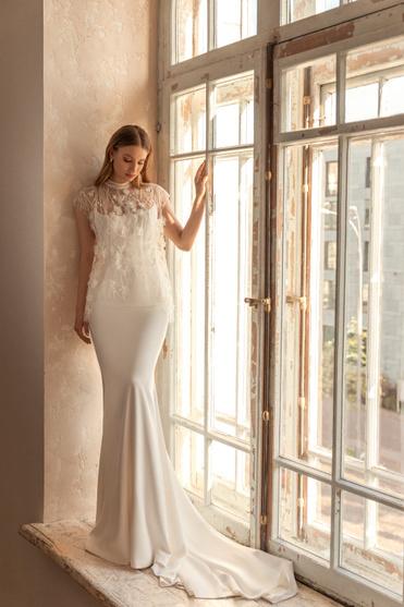 Купить свадебное платье «Солар» Евы Лендел из коллекции 2022 в «Мэри Трюфель»