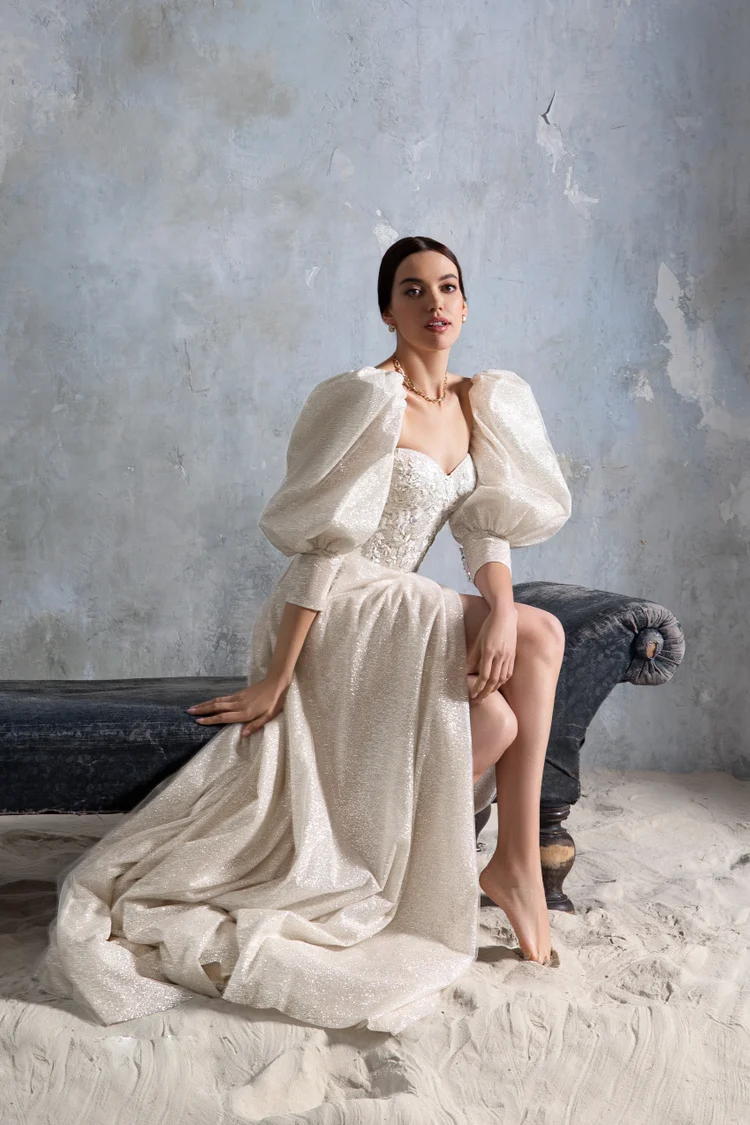 Купить свадебное платье «Мадина» Секрет Споса из коллекции Блеск 2022 года в салоне «Мэри Трюфель» Мадина
