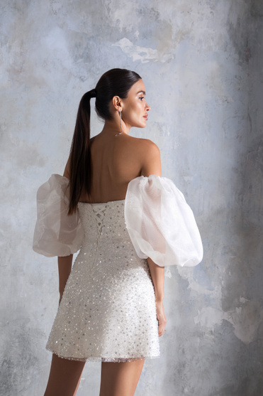 Купить свадебное платье «Мелестина» Секрет Споса из коллекции Блеск 2022 года в салоне «Мэри Трюфель»