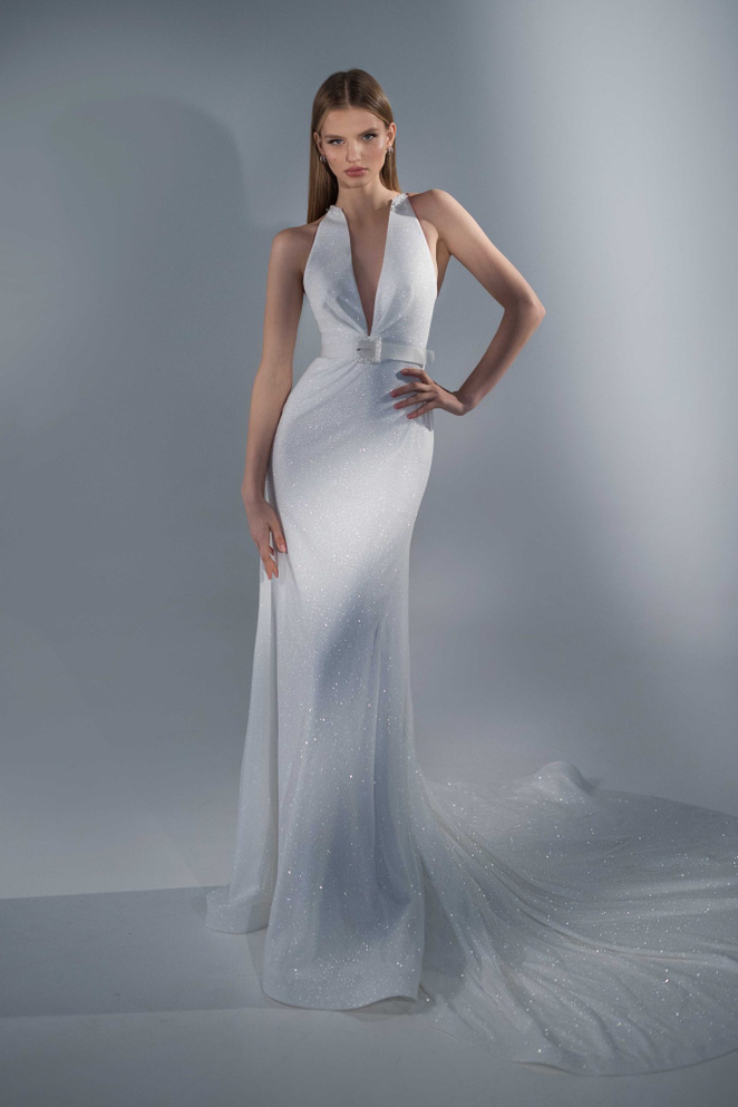 Свадебное платье «Хелена» Strekkoza — купить в Краснодаре платье Хелена из Nuvole Nella Sabbia Стреккоза 2020