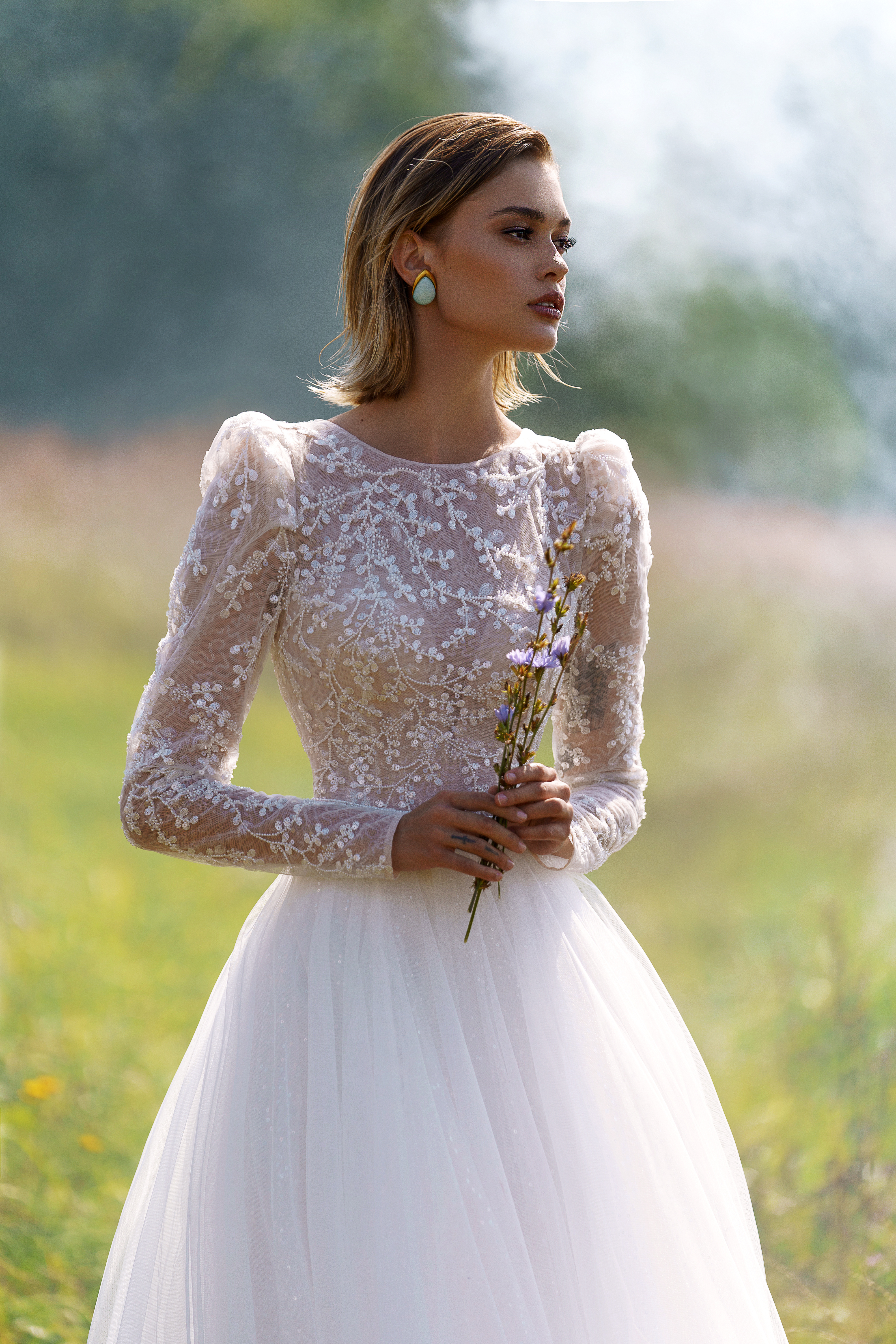Купить свадебное платье «Селма» Натальи Романовой из коллекции 2021 в салоне «Мэри Трюфель»