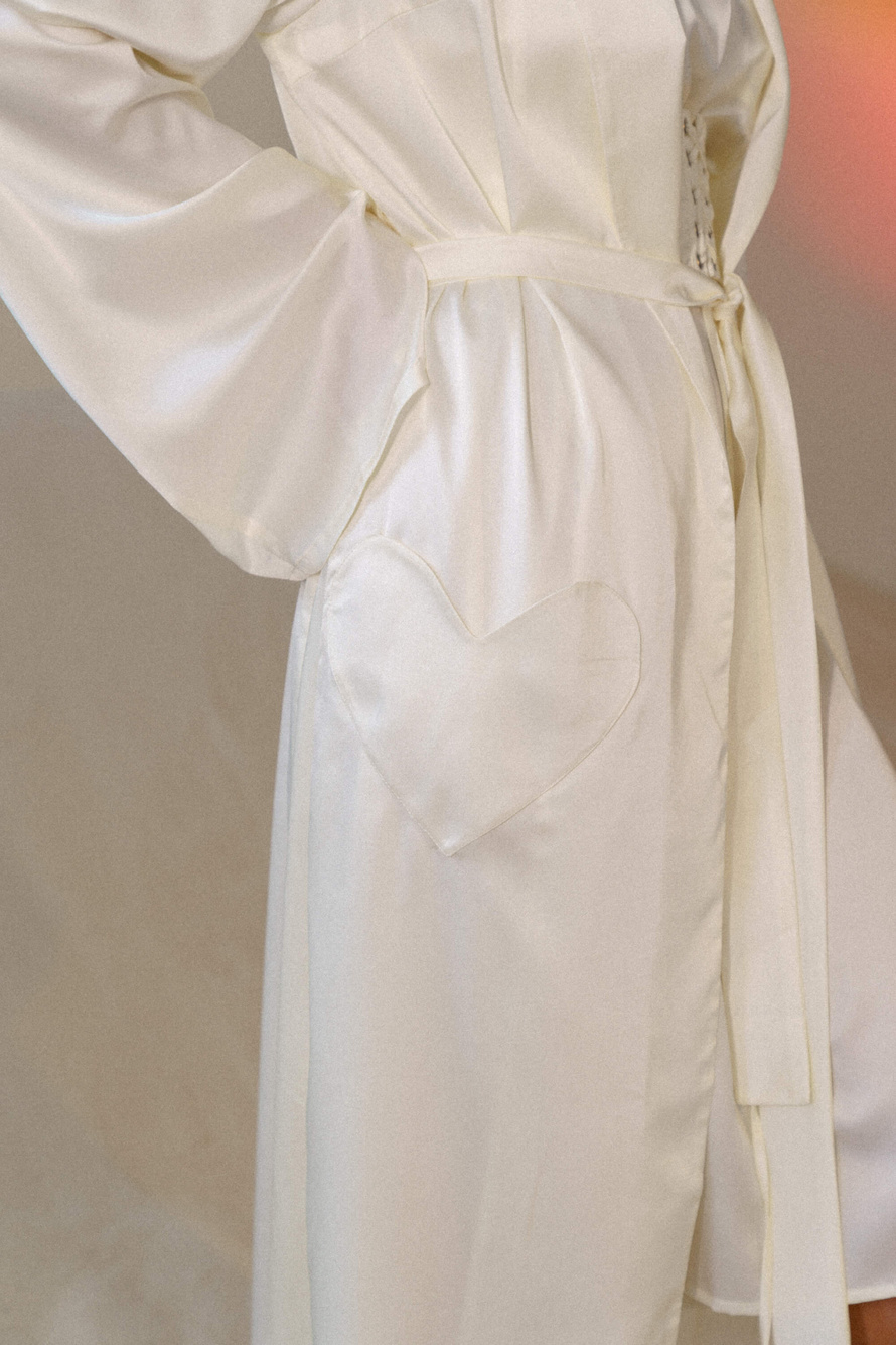 Купить белье для утра невесты «Лео пеньюар» Рара Авис из коллекции Экзотик 2022 года в салоне «Мэри Трюфель»