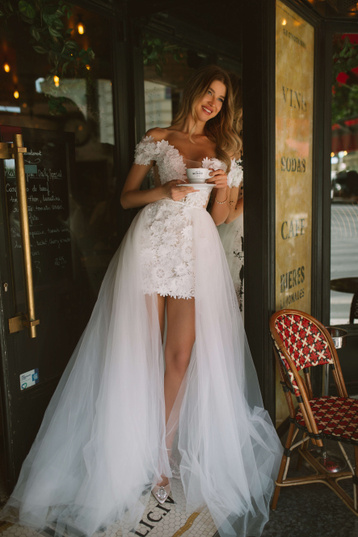 Купить свадебное платье «Кей» Бламмо Биамо из коллекции Стелла Де Венера 2024 года в салоне «Мэри Трюфель»