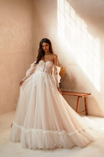 Купить свадебное платье «Лето» Армония из коллекции 2021 года в салоне «Мэри Трюфель»