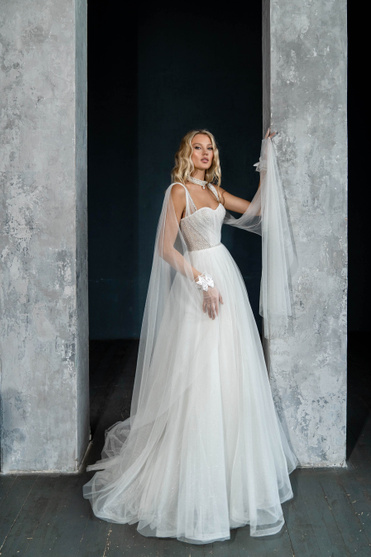 Купить свадебное платье «Альберта» Анже Этуаль из коллекции Старлайт 2023 года в салоне «Мэри Трюфель»