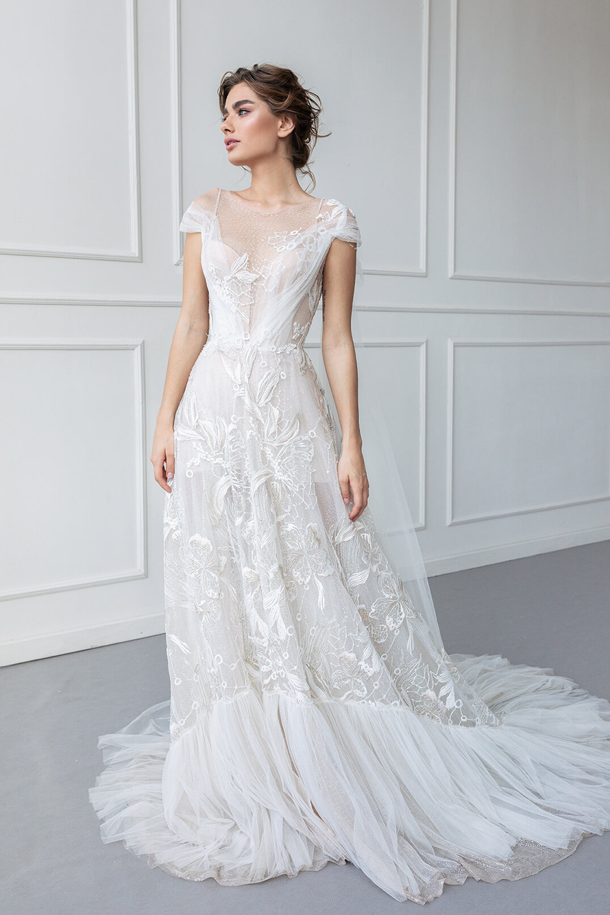 Купить свадебное платье «Либра» Анже Этуаль из коллекции 2020 года в салоне «Мэри Трюфель»