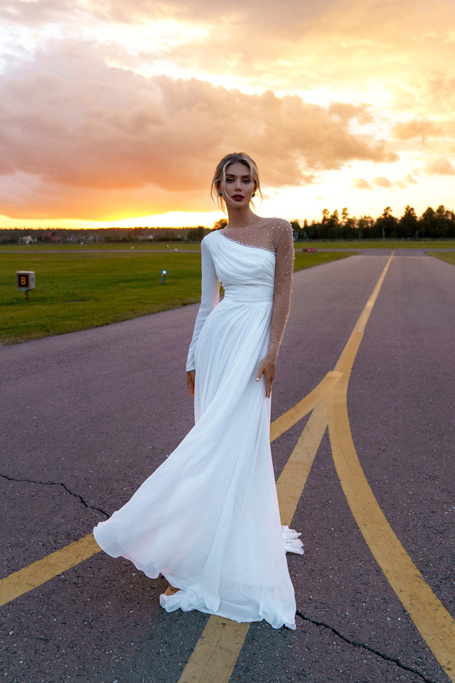 Купить свадебное платье «Флоранс» Натальи Романовой из коллекции 2021 в салоне «Мэри Трюфель»