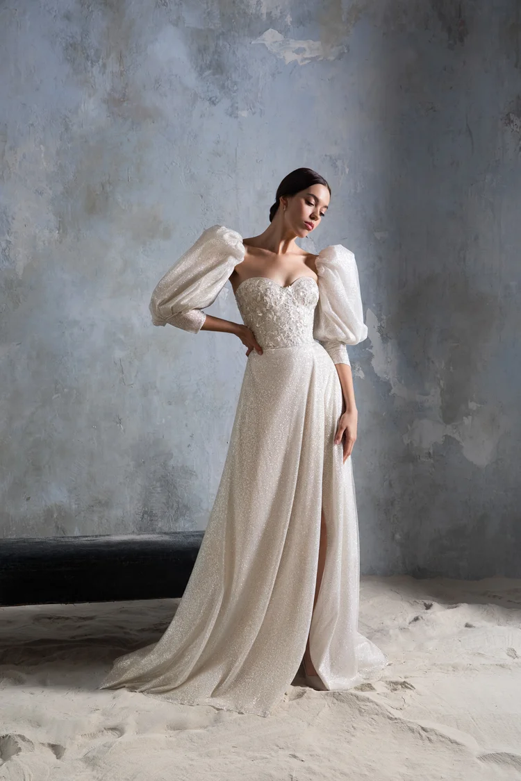 Купить свадебное платье «Мадина» Секрет Споса из коллекции Блеск 2022 года в салоне «Мэри Трюфель» Мадина