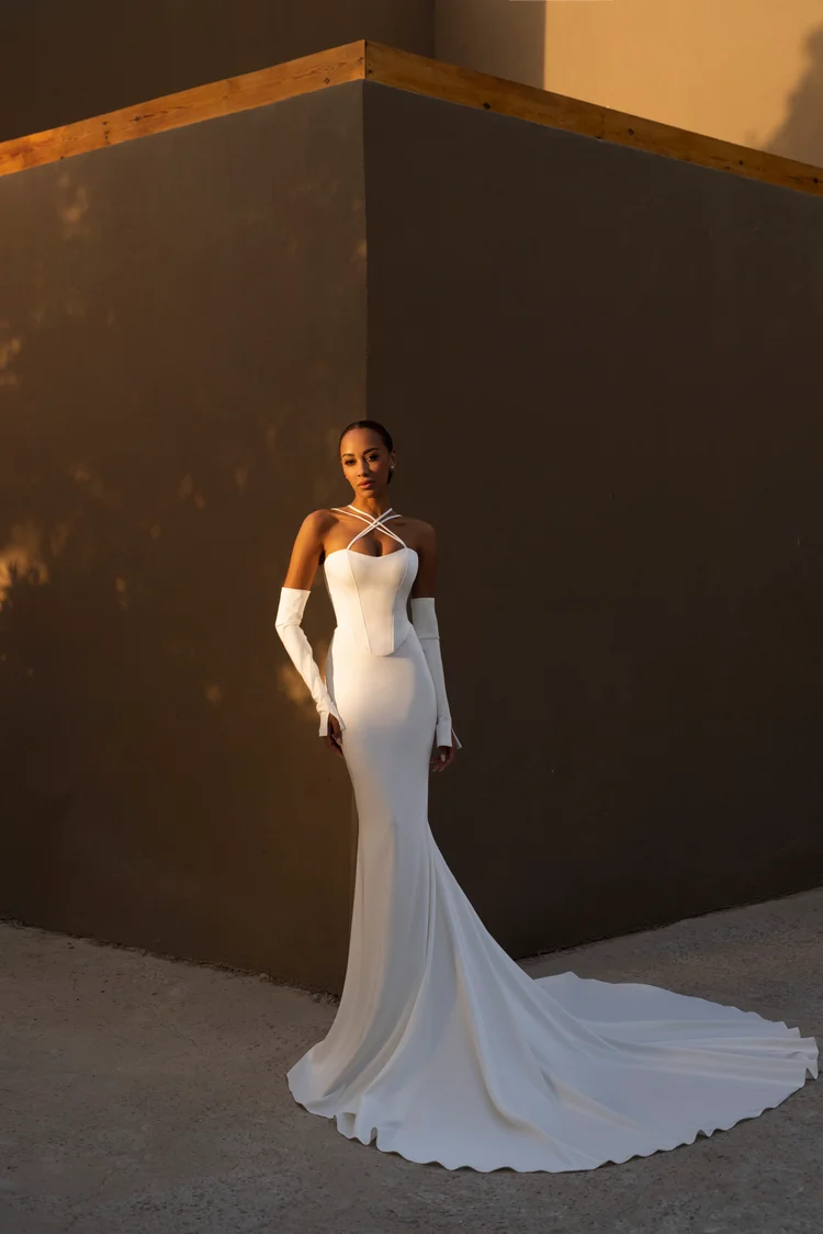 Купить свадебное платье Ингрид Наталья Романова из коллекции 2024 года в салоне «Мэри Трюфель» Ингрид