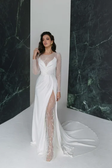 Свадебное платье «Ифигиния» Рара Авис — купить в Воронеже платье Ифигиния из коллекции "Галактика"2022 Ифигиния