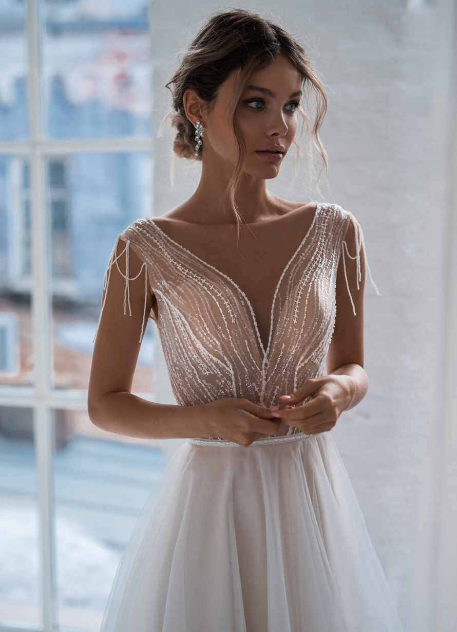 Купить свадебное платье «Луа» Натальи Романовой из коллекции 2020 в салоне «Мэри Трюфель»