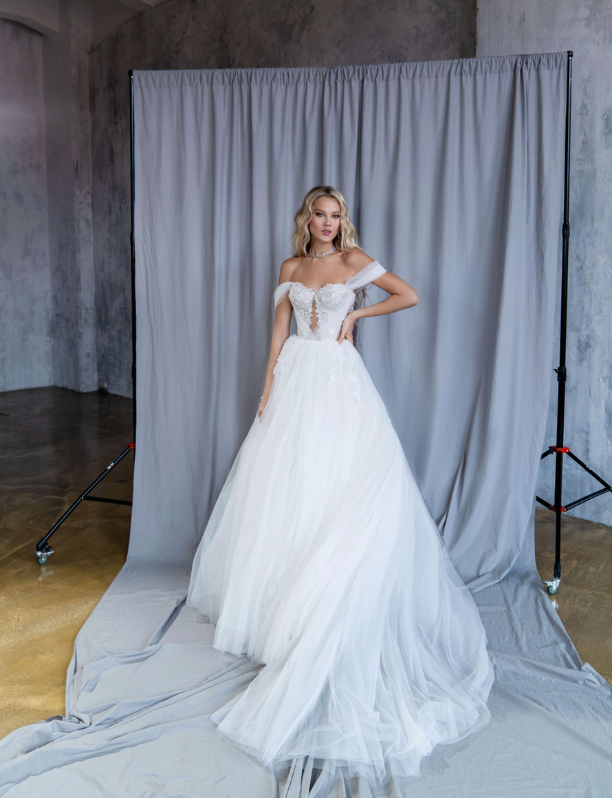 Купить свадебное платье «Эстелла» Анже Этуаль из коллекции Старлайт 2023 года в салоне «Мэри Трюфель»