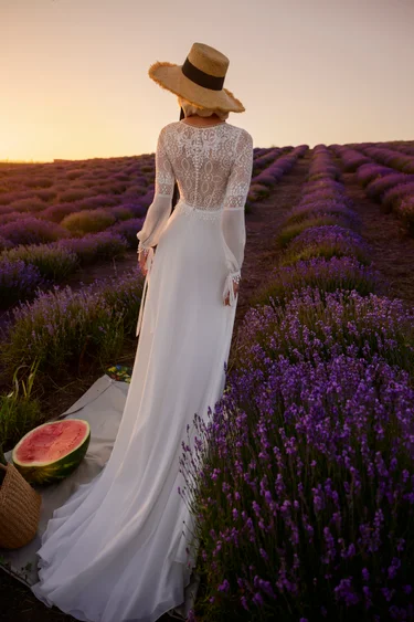 Купить свадебное платье «Аксия» Татьяна Каплун из коллекции Следуй зову сердца 2022 года в салоне «Мэри Трюфель» Аксия