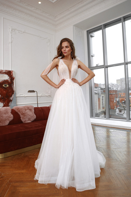 Купить свадебное платье «Чиэра» Натальи Романовой из коллекции 2021 в салоне «Мэри Трюфель»