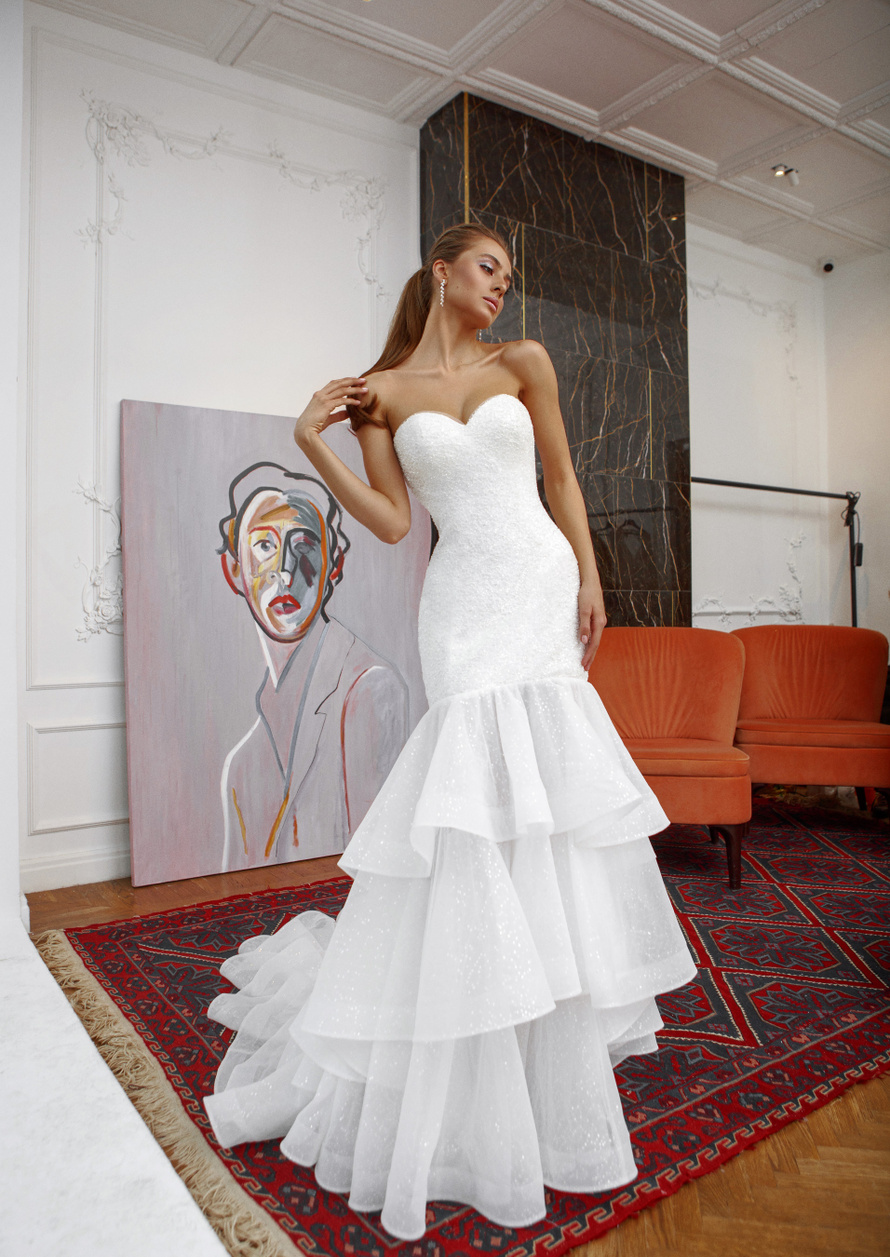 Купить свадебное платье «Вэнна» Натальи Романовой из коллекции 2021 в салоне «Мэри Трюфель»