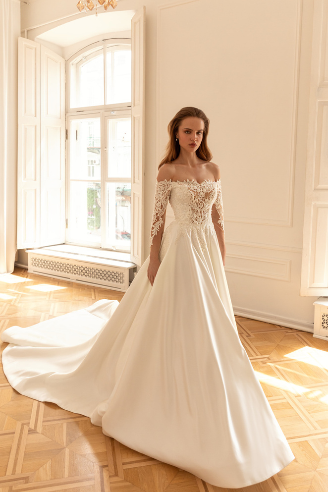 Купить свадебное платье «Сигрид» Евы Лендел из коллекции 2022 в «Мэри Трюфель»