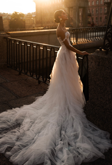 Wedding dresses with a long train