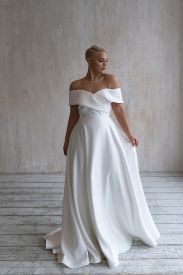 Свадебное платье «Олимпия плюс сайз» Марта — купить в Санкт-Петербурге платье Олимпия из коллекции 2021 года