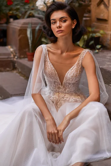 Купить свадебное платье «Эйфория» Дарья Карлози из коллекции 2021 года в салоне «Мэри Трюфель» Эйфория