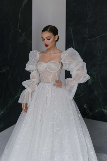 Купить свадебное платье «Шайн» Рара Авис из коллекции Гелекси 2022 года в салоне «Мэри Трюфель»