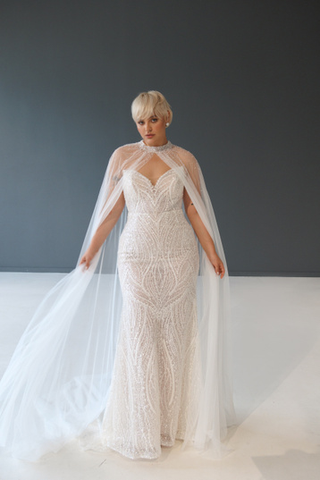 Купить свадебное платье «Рания+» Наталья Романова из коллекции Дюна 2025 года в салоне «Мэри Трюфель»