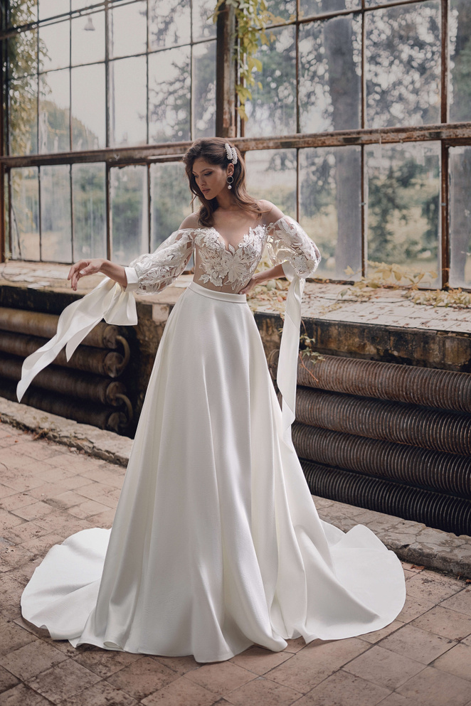 Купить свадебное платье «Киара» Анже Этуаль из коллекции Леди Перл 2021 года в салоне «Мэри Трюфель»