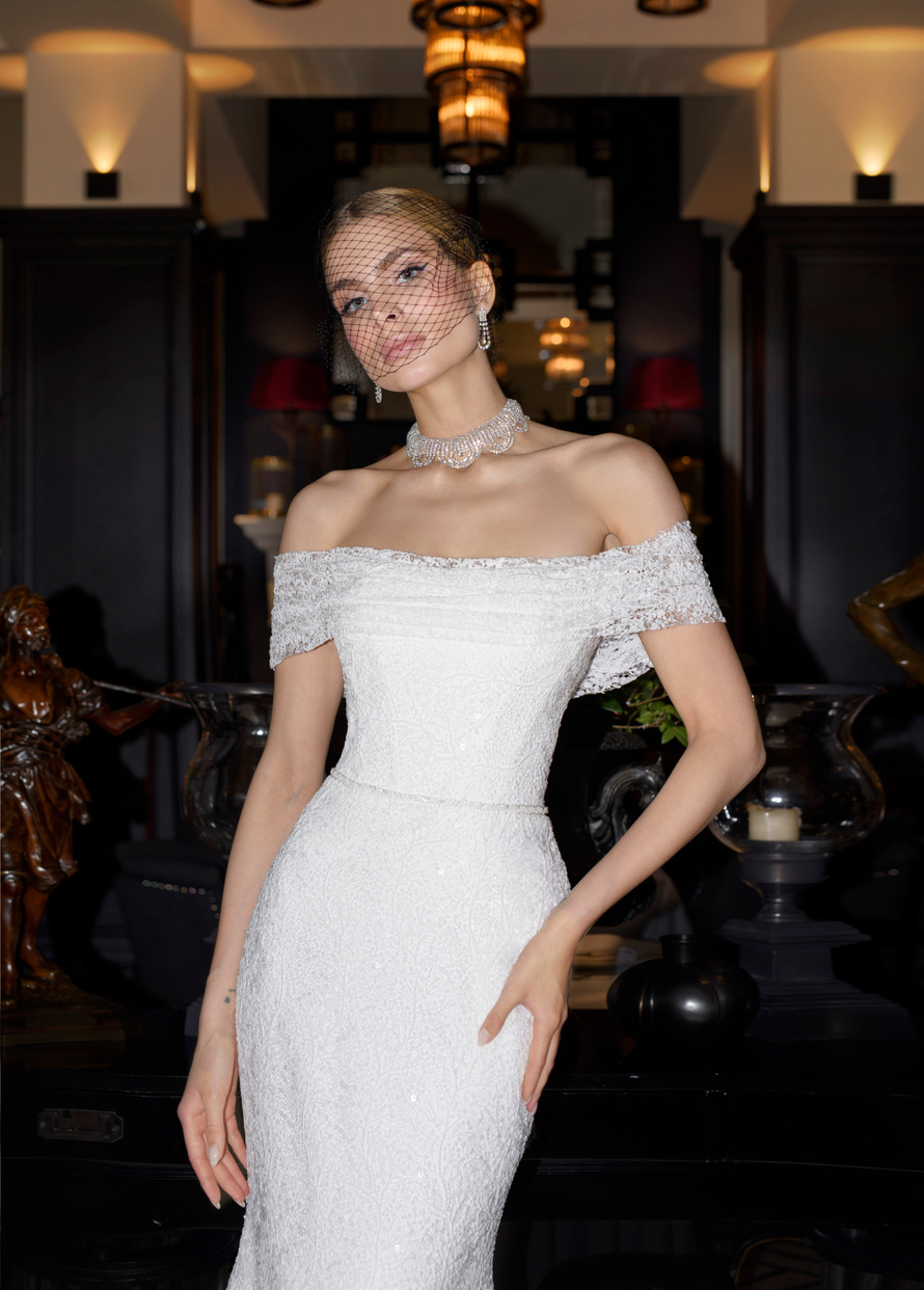 Купить свадебное платье «Таруэль» Татьяна Каплун из коллекции Дыхание Времени 2023 года в салоне «Мэри Трюфель»
