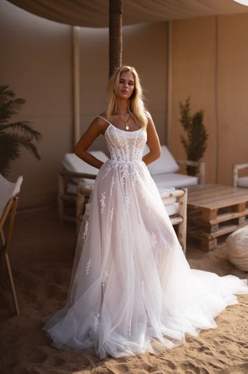 Buy Palm Natalia Romanova's wedding dress from the Dune 2025 collection at the Mary Trufel boutique