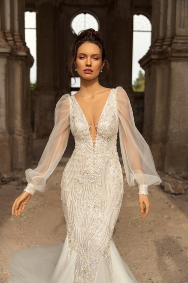 Купить свадебное платье «Леннокс» Евы Лендел из коллекции 2021 в Ярославлье 