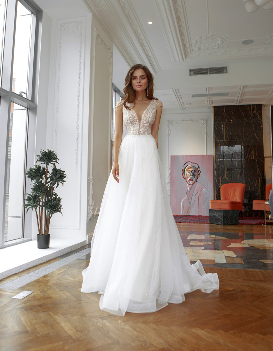 Купить свадебное платье «Марзи» Натальи Романовой из коллекции 2021 в салоне «Мэри Трюфель»