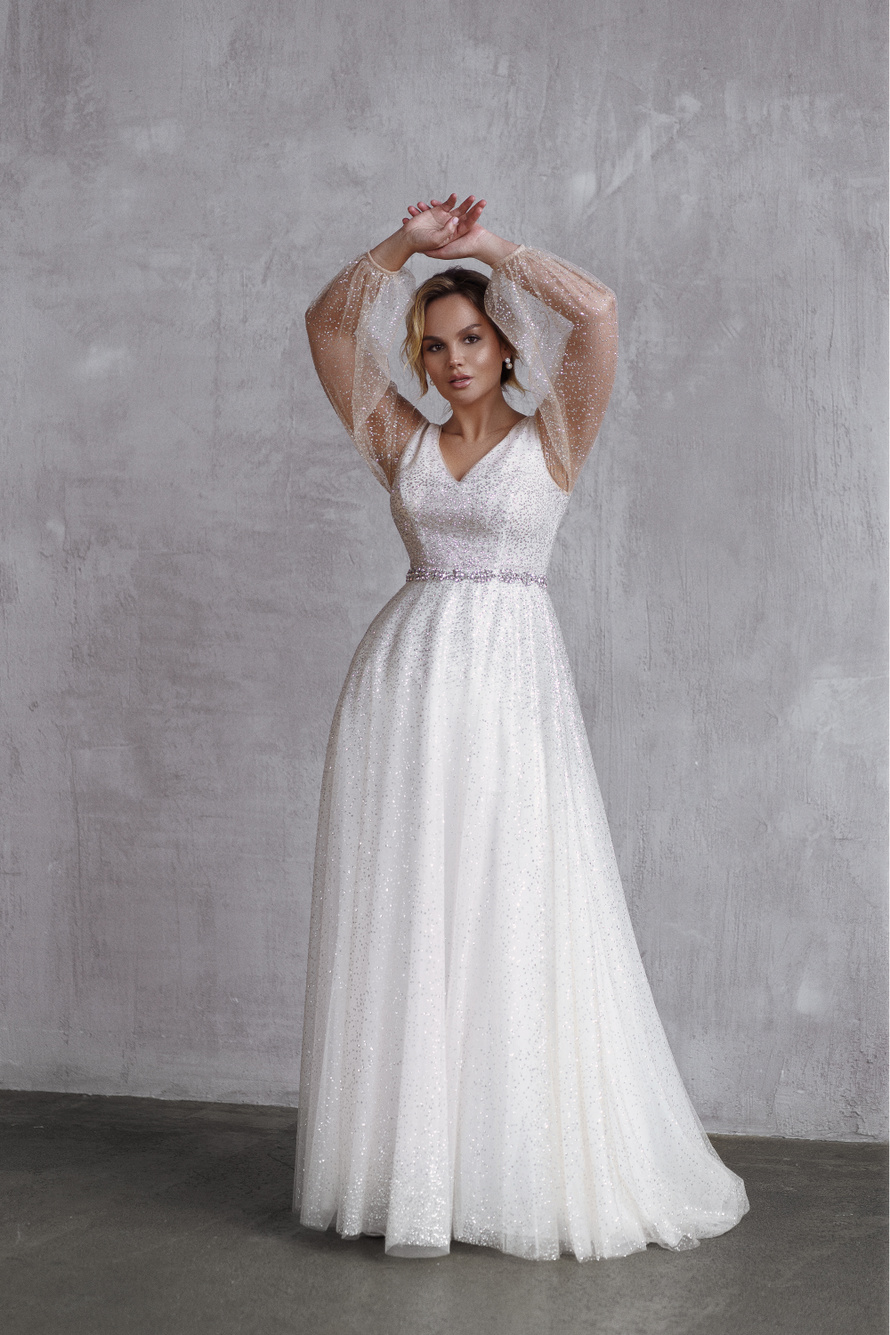 Купить свадебное платье «Мона сайз плюс» Натальи Романовой из коллекции 2020 в салоне «Мэри Трюфель»