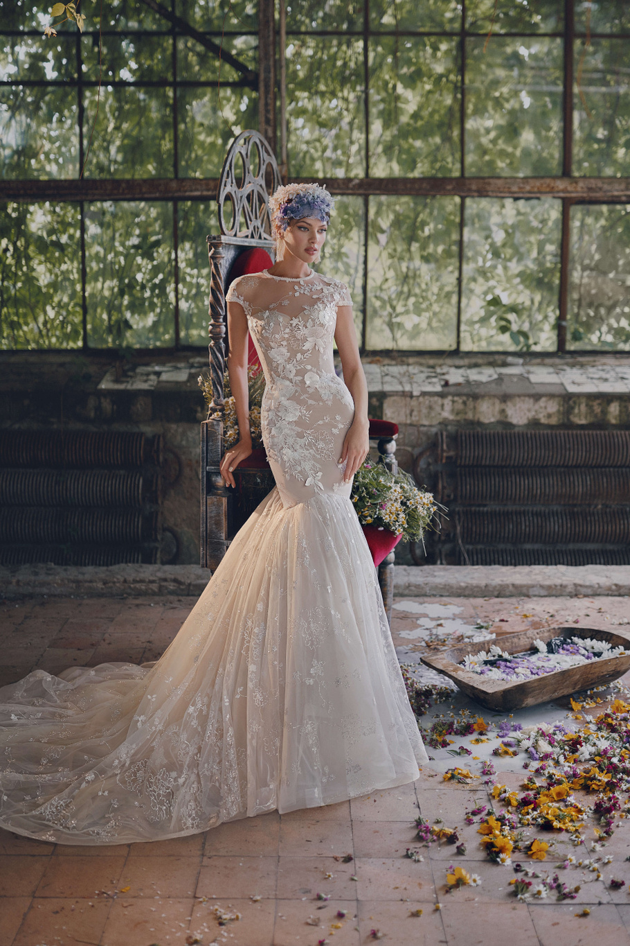 Купить свадебное платье «Моника» Анже Этуаль из коллекции Леди Перл 2021 года в салоне «Мэри Трюфель»