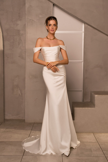 Купить свадебное платье «Фанрис» Мэрри Марк из коллекции Минимализм 2023 года в салоне «Мэри Трюфель»
