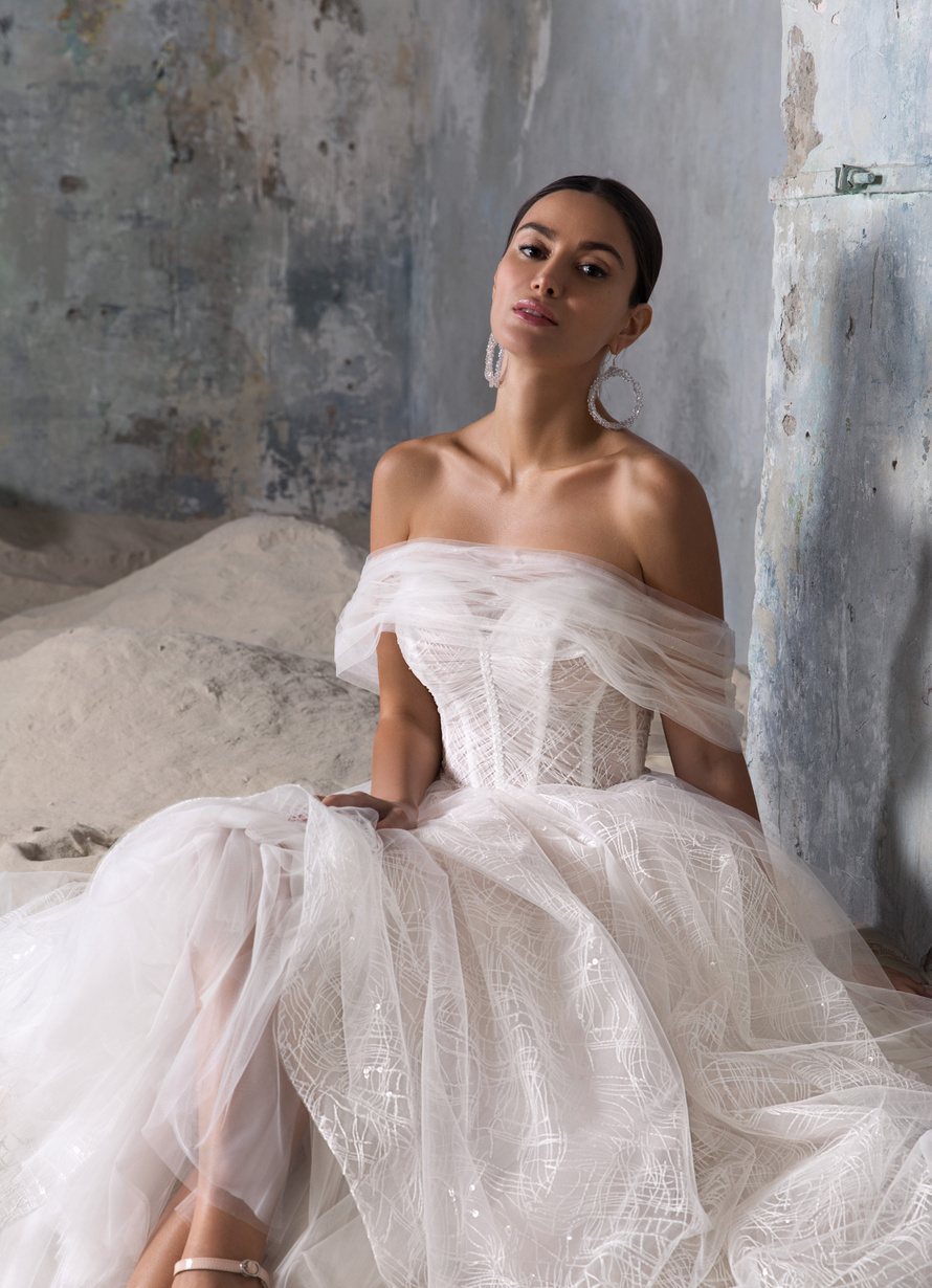 Купить свадебное платье «Антония» Секрет Споса из коллекции Блеск 2022 года в салоне «Мэри Трюфель»